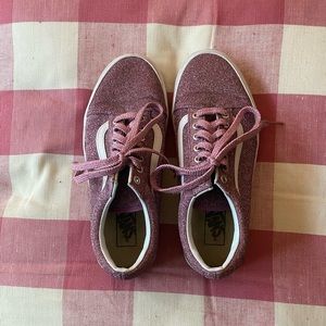 Vans in Pink Glitter. Women’s size 10